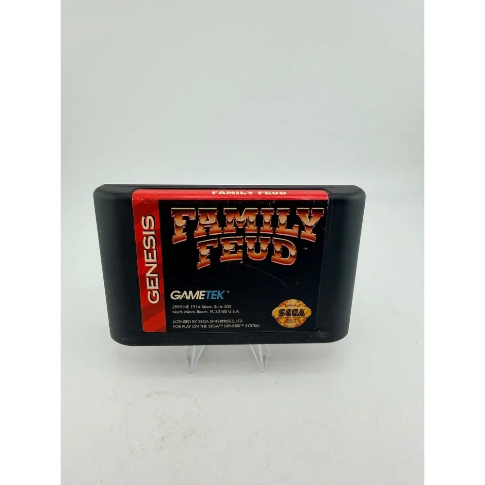 Family Feud Sega Genesis GameTek Video Game Cartridge 16-Bit Retro Trivia 1993